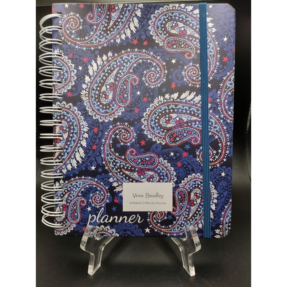 Vera Bradley 12-Month Undated Planner Fireworks Paisley NWT Weekly Monthly